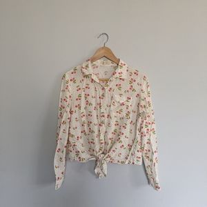 Cherry and polkadot button down